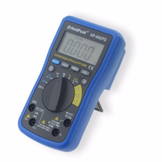 HP-90EPD Mobile APP 4000 Counts True RMS Multimeter Auto Range AC DC Voltage Current Resistance Capacitance Frequency Back light HP-90EPD Mobile APP 4000 Counts True RMS Multimeter Auto Range AC DC Voltage Current Resistance Capacitance Frequency Back light