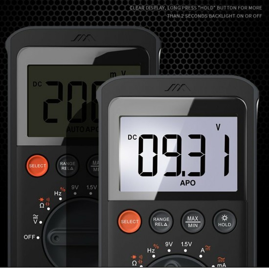 JM-G3401 Multi-function Digital Multimeter Mini Anti-burning Universal Ammeter Automatic Capacitance Meter