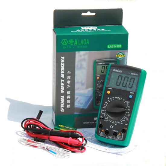 LA814101 Digital Multimeter Multimetro Instrument Probe Amp Meter Ammeter AC/DC voltageTest Current Temperature Resistance Testing