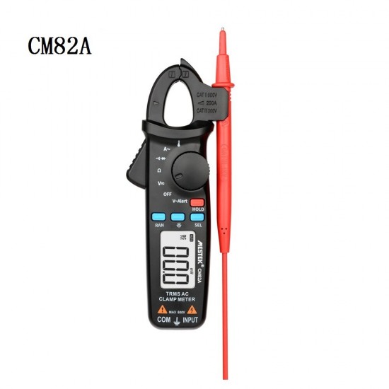 CM82A RMS Digital Clamp Meter AC DC Voltage NCV Ohm Tester Ammeter Multimeter Electrician Tool