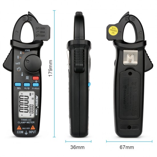 CM82B RMS Digital Clamp Meter DC AC Current Voltage Ampere NCV Ohm Tester Ammeter Multimeter Electrician Tool