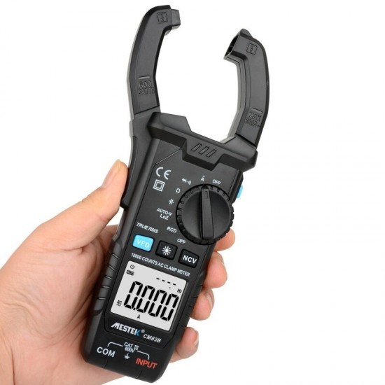 CM83B Digital Clamp Meter 600A AC Current AC/DC Voltage Ohm True RMS Auto Range VFD Capacitance NCV Tester Ammeter Multimeter