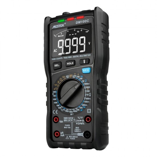 DM100C 10000 Counts Manual/Auto Range Multimeter High Speed Smart Double Core VFC Variable Frequency Voltage Multimeters Measurement DM100C 10000 Counts Manual/Auto Range Multimeter High Speed Smart Double Core VFC Variable Frequency Voltage Multimeters Measurement