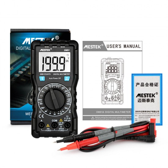 DM91 Mini Multimeter Digital 2000 Counts Tester NCV True RMS Auto Range DM91 Mini Multimeter Digital 2000 Counts Tester NCV True RMS Auto Range