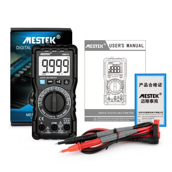 DM91S Intelligent Multimeter 9999 Counts Smart Auto Range Tester Multi-function Multitester