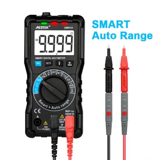 DM91S Intelligent Multimeter 9999 Counts Smart Auto Range Tester Multi-function Multitester