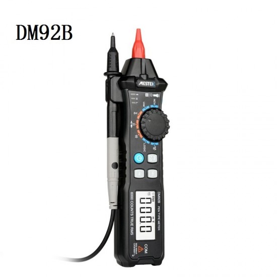 DM92B Digital Multimeter 6000 Counts Pocket Pen Style Auto Range Multimeter NCV Detection DC/AC Voltage Multimeter DM92B Digital Multimeter 6000 Counts Pocket Pen Style Auto Range Multimeter NCV Detection DC/AC Voltage Multimeter