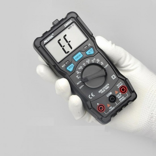 High Precision Multimeter DM90A 6000 Counts Auto Ranging Electrician Digital Voltage Meter Flash Light Back High Precision Multimeter DM90A 6000 Counts Auto Ranging Electrician Digital Voltage Meter Flash Light Back
