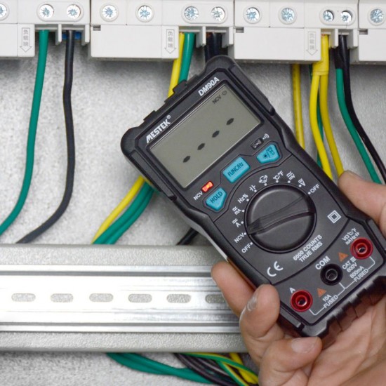 High Precision Multimeter DM90A 6000 Counts Auto Ranging Electrician Digital Voltage Meter Flash Light Back High Precision Multimeter DM90A 6000 Counts Auto Ranging Electrician Digital Voltage Meter Flash Light Back