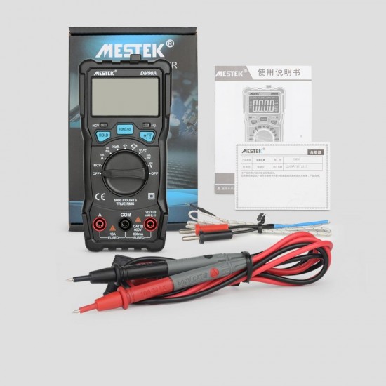 High Precision Multimeter DM90A 6000 Counts Auto Ranging Electrician Digital Voltage Meter Flash Light Back