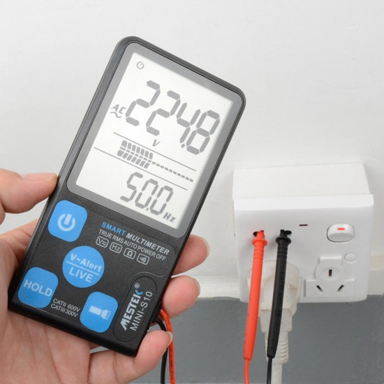Mini Digital Multimeter Anti-burning NCV AC/DC Voltmeter Voltage Indicator True RMS ESR Meter Auto Range Multi Meter Mini Digital Multimeter Anti-burning NCV AC/DC Voltmeter Voltage Indicator True RMS ESR Meter Auto Range Multi Meter