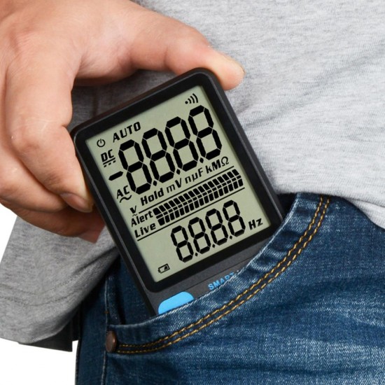 Mini Digital Multimeter Anti-burning NCV AC/DC Voltmeter Voltage Indicator True RMS ESR Meter Auto Range Multi Meter Mini Digital Multimeter Anti-burning NCV AC/DC Voltmeter Voltage Indicator True RMS ESR Meter Auto Range Multi Meter