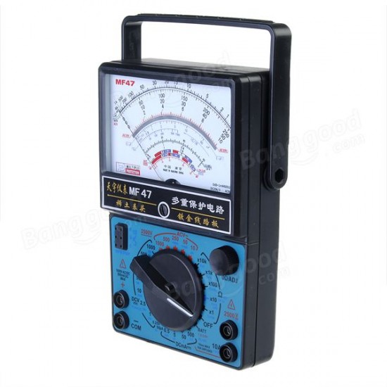 MF-47 Analog Multi Meters Volt Meter Ammeter Ohm Meter Battery Tester MF-47 Analog Multi Meters Volt Meter Ammeter Ohm Meter Battery Tester