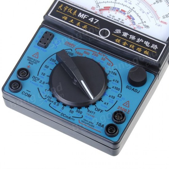 MF-47 Analog Multi Meters Volt Meter Ammeter Ohm Meter Battery Tester MF-47 Analog Multi Meters Volt Meter Ammeter Ohm Meter Battery Tester