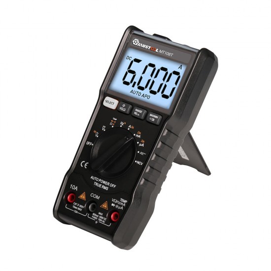 MT108T Square Wave Output True RMS NCV Temperature Tester Digital Multimeter 6000 Counts Backlight AC DC Current/Voltage Resistance Frequency Capacitance MT108T Square Wave Output True RMS NCV Temperature Tester Digital Multimeter 6000 Counts Backlight AC DC Current/Voltage Resistance Frequency Capacitance
