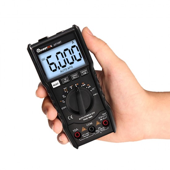 MT108T Square Wave Output True RMS NCV Temperature Tester Digital Multimeter 6000 Counts Backlight AC DC Current/Voltage Resistance Frequency Capacitance MT108T Square Wave Output True RMS NCV Temperature Tester Digital Multimeter 6000 Counts Backlight AC DC Current/Voltage Resistance Frequency Capacitance