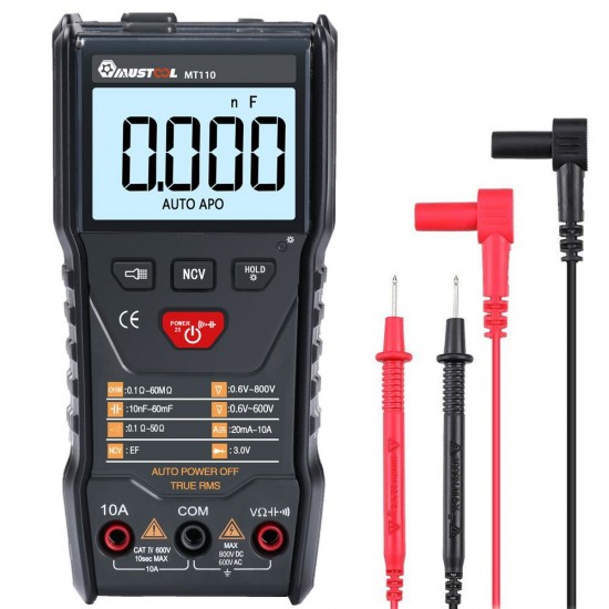 MT110 Auto Measure Multimeter True RMS Digital 6000 Counts Display Multimeter MT110 Auto Measure Multimeter True RMS Digital 6000 Counts Display Multimeter