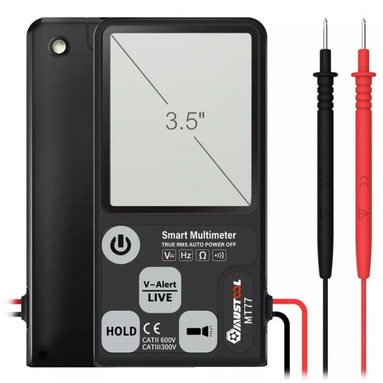 MT77 Large Screen Smart Digital Multimeter Voltage Tester 3-Line Display Fully Auto-Range True RMS 6000 Counts DMM with Analog Bargraph