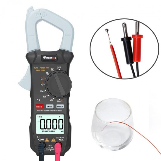 X1 Pocket 6000 Counts True RMS Clamp Meter AC/DC Voltage & Current Digital Multimeter Automatic Digital Meter With Square Wave Output Ω/V/A/Diode/Frequency/Continuity Test