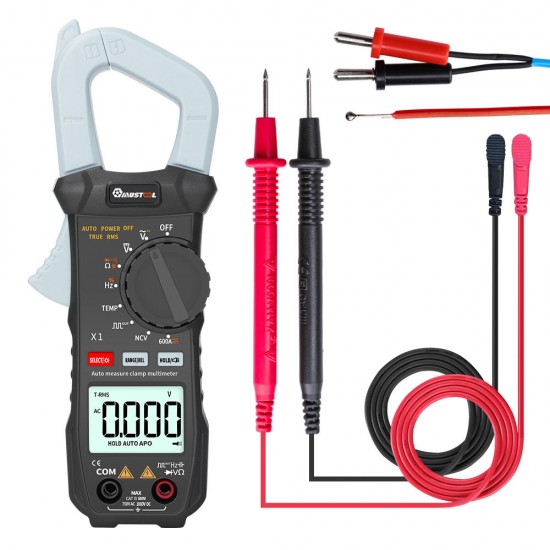 X1 Pocket 6000 Counts True RMS Clamp Meter AC/DC Voltage & Current Digital Multimeter Automatic Digital Meter With Square Wave Output Ω/V/A/Diode/Frequency/Continuity Test
