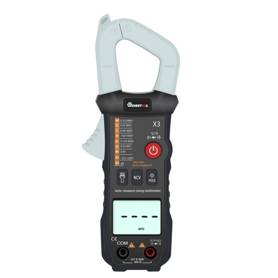 X3 Fully Intelligent True RMS Clamp Meter 6000 Counts Automatic Identification Digital Multimeter with NCV °°Resistor / Diode / On-Off Test / Capacitor Test X3 Fully Intelligent True RMS Clamp Meter 6000 Counts Automatic Identification Digital Multimeter with NCV °°Resistor / Diode / On-Off Test / Capacitor Test