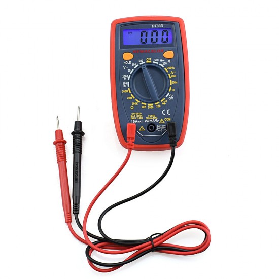 LCD Display Digital Multimeter Back Light AC/DC Ammeter Voltmeter Ohm Portable Clamp Meters Capacitance Tester Tool