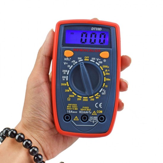 LCD Display Digital Multimeter Back Light AC/DC Ammeter Voltmeter Ohm Portable Clamp Meters Capacitance Tester Tool