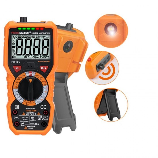 Digital Multimeter PM18C with True RMS AC/DC Voltage Resistance Capacitance Frequency Temperature NCV Tester Digital Multimeter PM18C with True RMS AC/DC Voltage Resistance Capacitance Frequency Temperature NCV Tester