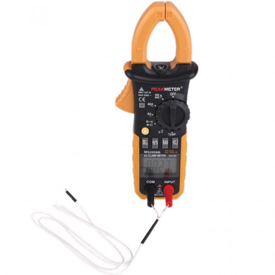 MS2008B Digital 4000 Counts Auto Range Data Hold AC Clamp Meter Multimeter with Backlight and Diode Continuity Test