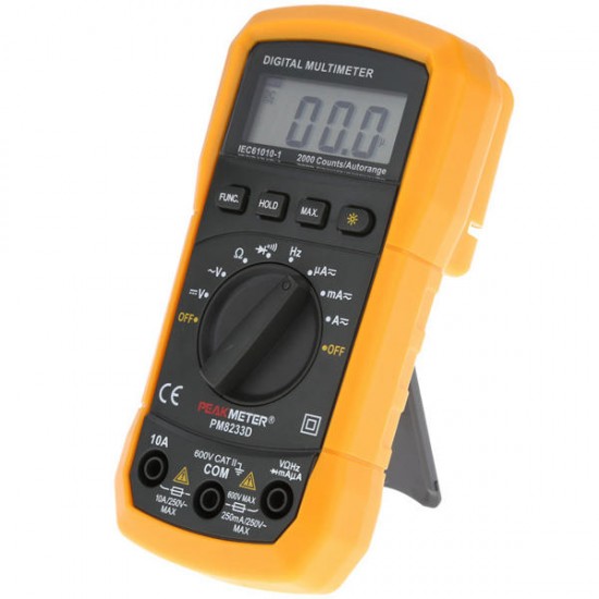 MS8233D 2000 Count Auto Range Mini Digital Multimeter AC DC Voltage Current Resistance Frequency Tester