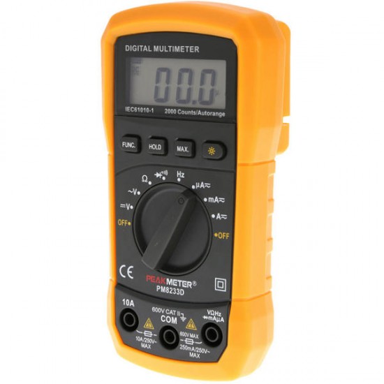 MS8233D 2000 Count Auto Range Mini Digital Multimeter AC DC Voltage Current Resistance Frequency Tester