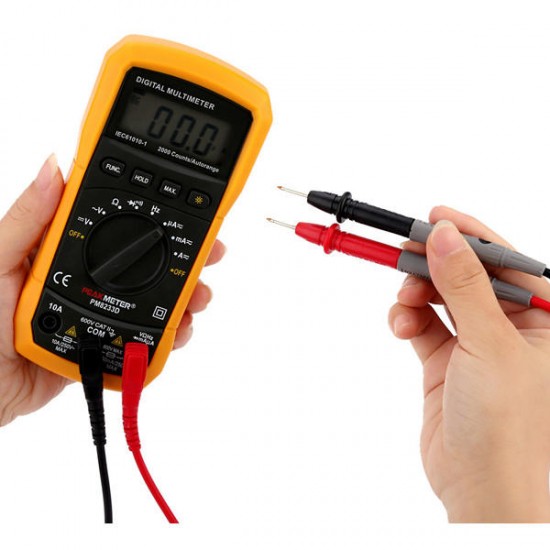 MS8233D 2000 Count Auto Range Mini Digital Multimeter AC DC Voltage Current Resistance Frequency Tester