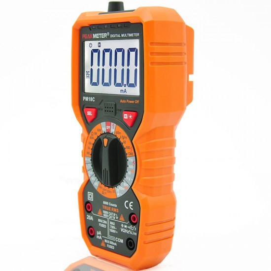 PM18C Digital Multimeter Voltage Current Resistance Capacitance Frequency Temperature Tester °°hFE NCV Live Line Tester