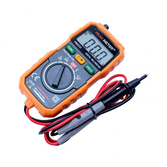 PM8232 Non-Contact Mini Digital Multimeter DC AC Voltage Current Tester Data Hold Ammeter Portable Voltage Meter