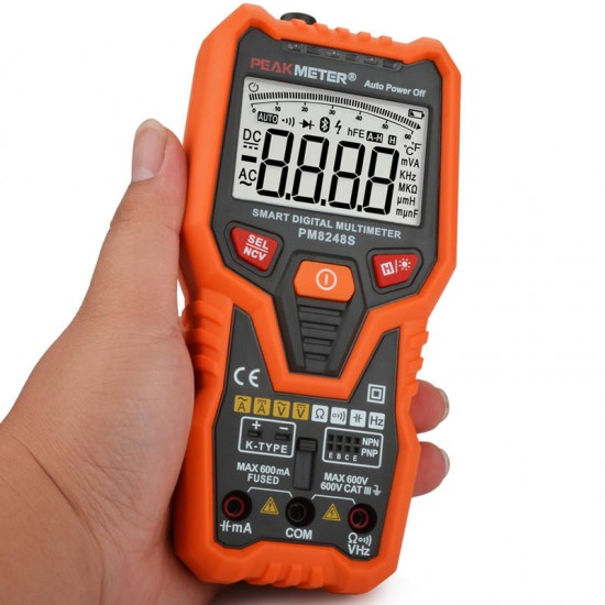 PM8248S Auto Range Digital NCV Multimeter Voltmeter Ammeter Frequency Resistance Capacitance Temperature Tester PM8248S Auto Range Digital NCV Multimeter Voltmeter Ammeter Frequency Resistance Capacitance Temperature Tester