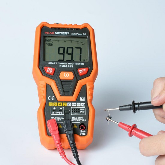 PM8248S Auto Range Digital NCV Multimeter Voltmeter Ammeter Frequency Resistance Capacitance Temperature Tester PM8248S Auto Range Digital NCV Multimeter Voltmeter Ammeter Frequency Resistance Capacitance Temperature Tester