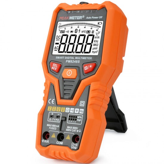 PM8248S Auto Range Digital NCV Multimeter Voltmeter Ammeter Frequency Resistance Capacitance Temperature Tester