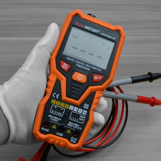 PM8248S Auto Range Digital NCV Multimeter Voltmeter Ammeter Frequency Resistance Capacitance Temperature Tester PM8248S Auto Range Digital NCV Multimeter Voltmeter Ammeter Frequency Resistance Capacitance Temperature Tester