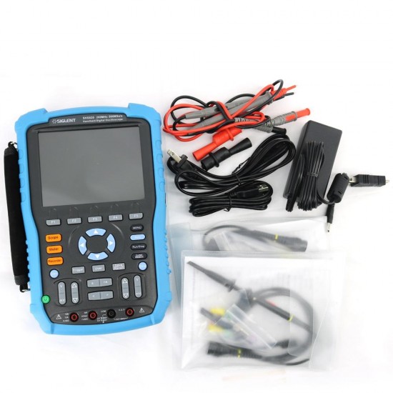 SHS820 Handheld Digital Oscilloscope 2 Channel 200MHz 500MS/s 32k Oscilloscope Multimeter