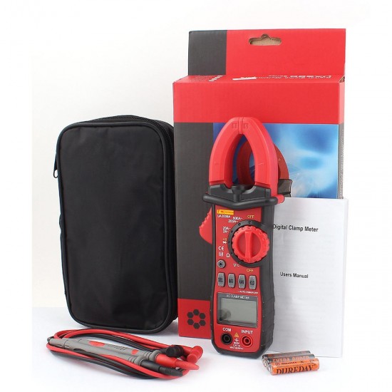 UA2008A Handheld Dual Open Digital Clamp Multimeter AC/DC Voltage Test Probes