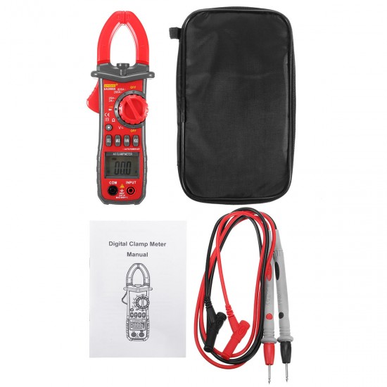 UA2008A Handheld Dual Open Digital Clamp Multimeter AC/DC Voltage Test Probes