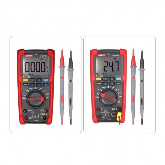 True RMS Digital Multimeter Auto-Ranging Multitester High Accuracy Universal Meter 6000 Counts Backlit LCD VOM with Flashlight VFC Mode