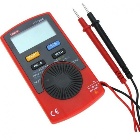 UT120A Super Slim Meter Pocket Handheld Digital Multimeter DC/AC Voltage Resistance Frequency Tester