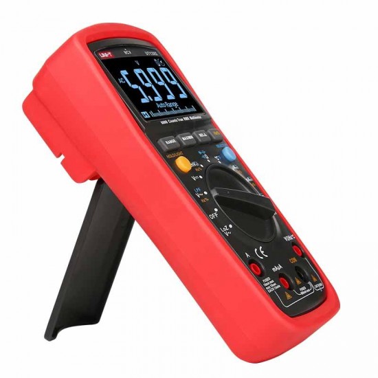 UT139S True RMS 6000 Counts Digital Multimeter Temperature Probe LPF Pass LPF (Low Pass Filter) Function Auto and Manual Ranges Selectable Black EBTN Screen