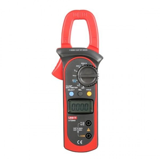 UT204A Digital Handheld Auto Range Clamp Multimeter DMM AC/DC Volt Amp Resistance Capacitance Frequency Temperature Tester