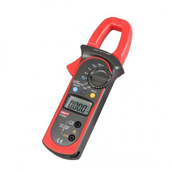 UT204A Digital Handheld Auto Range Clamp Multimeter DMM AC/DC Volt Amp Resistance Capacitance Frequency Temperature Tester