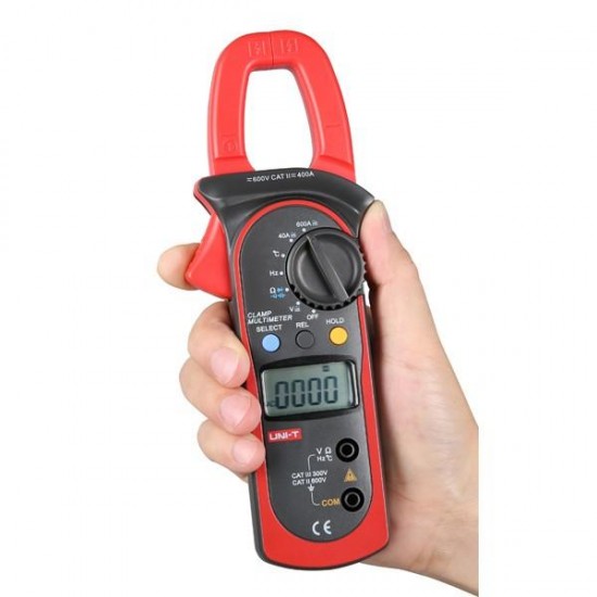 UT204A Digital Handheld Auto Range Clamp Multimeter DMM AC/DC Volt Amp Resistance Capacitance Frequency Temperature Tester