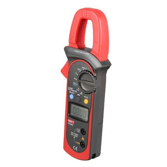 UT204A Digital Handheld Auto Range Clamp Multimeter DMM AC/DC Volt Amp Resistance Capacitance Frequency Temperature Tester