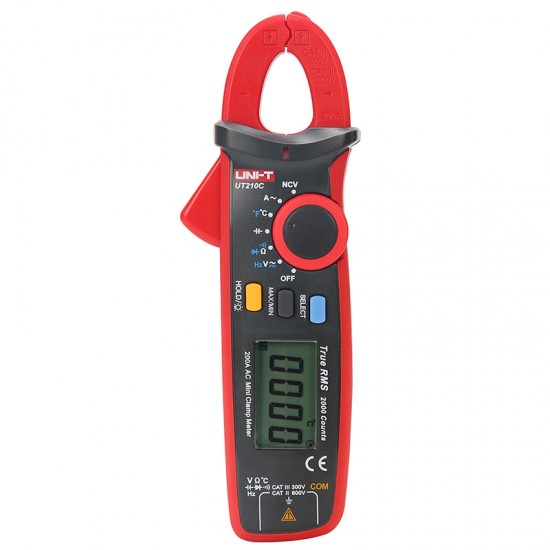 UT210C True RMS Mini Digital Clamp Meter Auto Range Capacitance Clamp Multimeter Megohmmeter Temperature Multitester