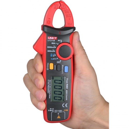 UT211B Multifunction 6000 Count True RMS Mini Clamp Meter Multimeter with V.F.C. NCV Test & Zero Mode